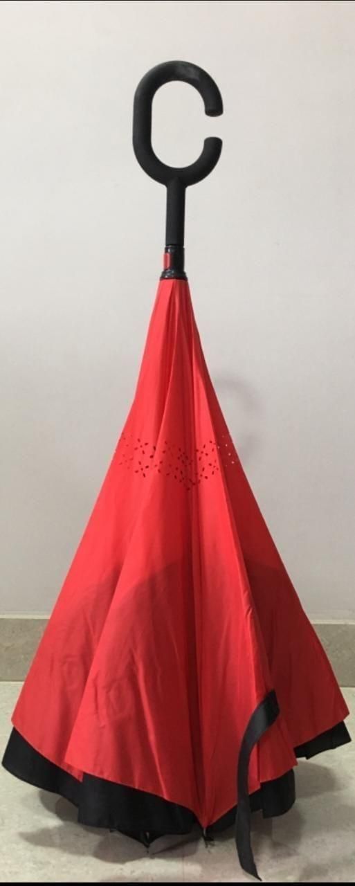 Double Layer Inverted Reversible Umbrella (Multicolor) – Windproof, Drip-Free & Stylish | NISHU Superstores