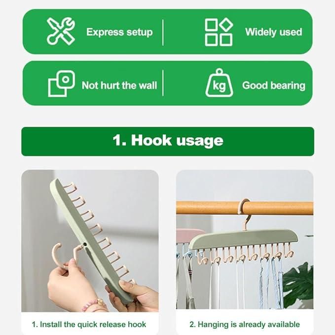 Multifunctional Closet Hanger – Plastic Underwear & Suspender Organizer | NISHU Superstores