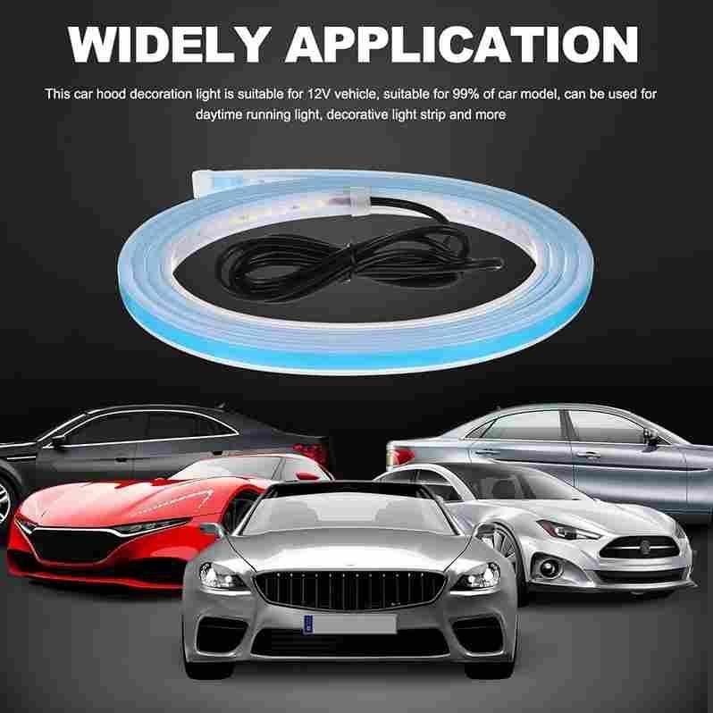 Universal Flexible Car LED Hood Strip Light (White) | Waterproof & Stylish | NISHU Superstores