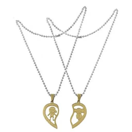 Stainless Steel Heart Shape Couple Locket – Boy & Girl Pendant with Chain | NISHU Superstores