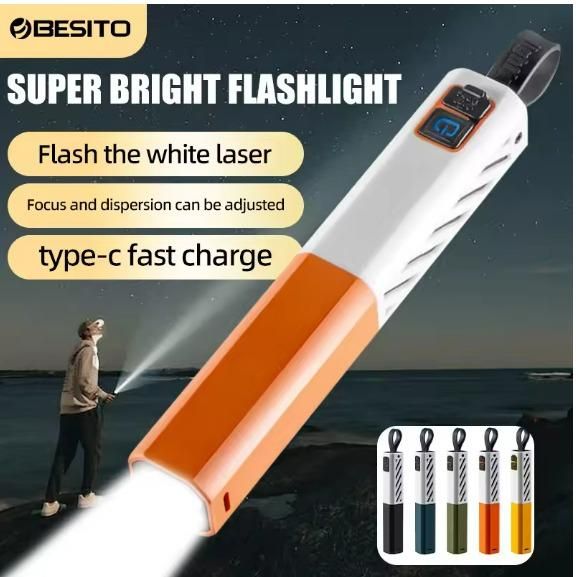 Mini Rechargeable Laser Flashlight – Portable Camping Torch | NISHU Superstores