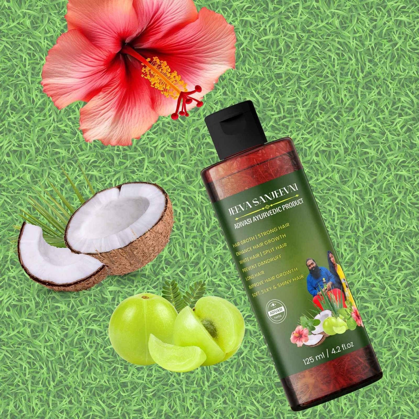 ADIVASI JEEVA SANJEEVINI Hair Oil 125ml (Pack of 2) – Herbal Hair Growth & Scalp Nourishment | NISHU Superstores