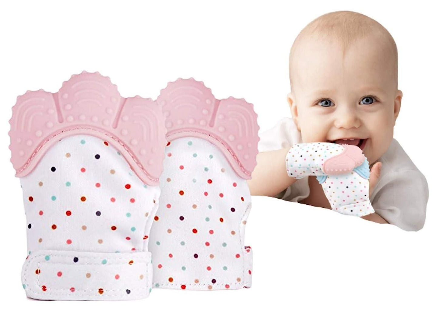 Silicone Teether Glove for Babies – Self-Soothing Teething Toy | NISHU Superstores