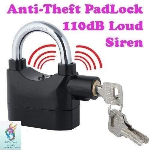 Motion Sensor Padlock with Siren Alarm – Anti-Theft Security Lock for Bikes, Gates & Doors | NISHU Superstores