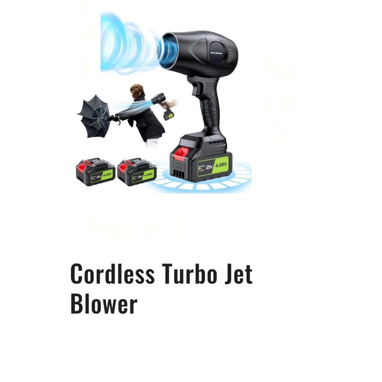 Cordless Turbo Jet Blower – High-Power Air Duster for Home & Garden | NISHU Superstores