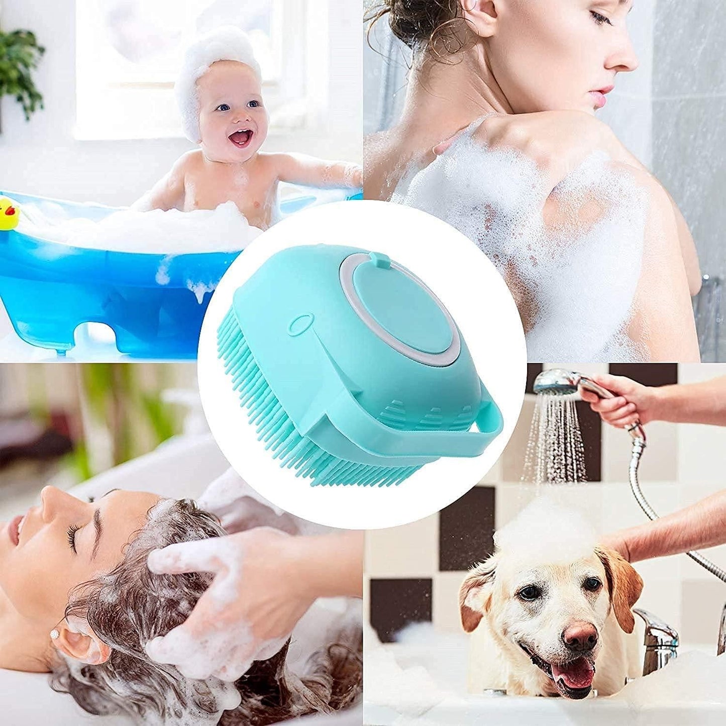Soft Silicone Bath Brush with Hook – Gentle Scrubber for Babies & Adults | NISHU Superstores