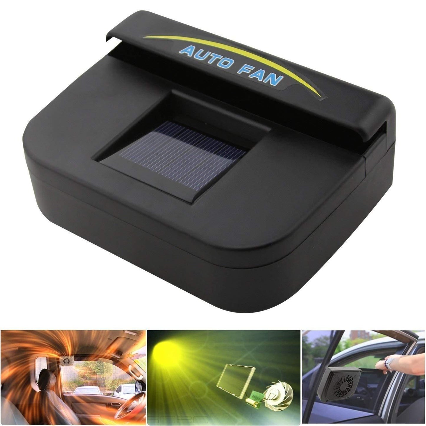 Solar Powered Car Auto Air Vent Cool Fan – Eco-Friendly Ventilation for Parked Cars | NISHU Superstores