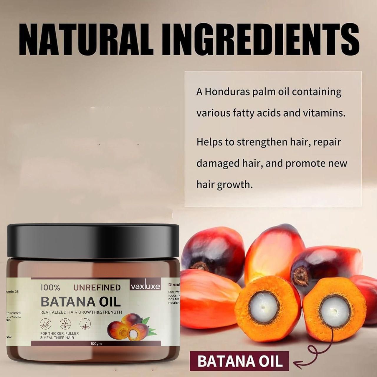 Vaxluxe Bataan Oil – Revitalized Hair Growth & Strength, 100g | NISHU Superstores