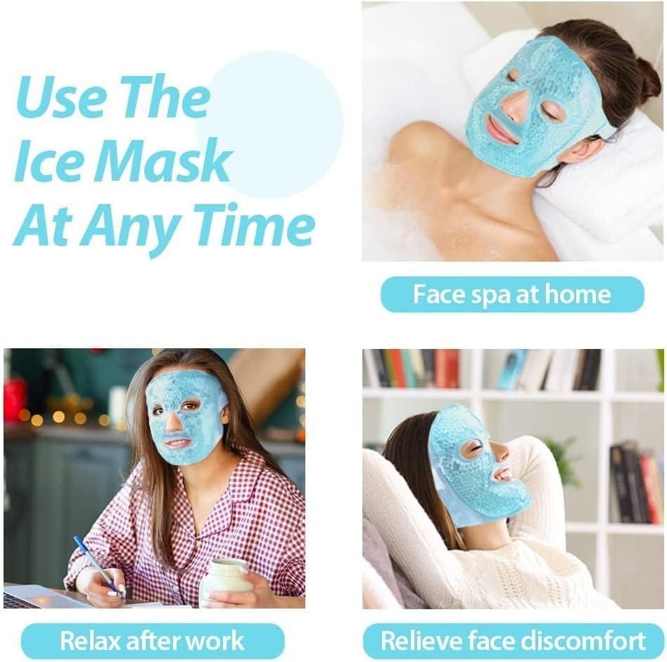 Cool Gel Full Face Mask – Summer Ice Cooling Sleeping Mask | NISHU Superstores