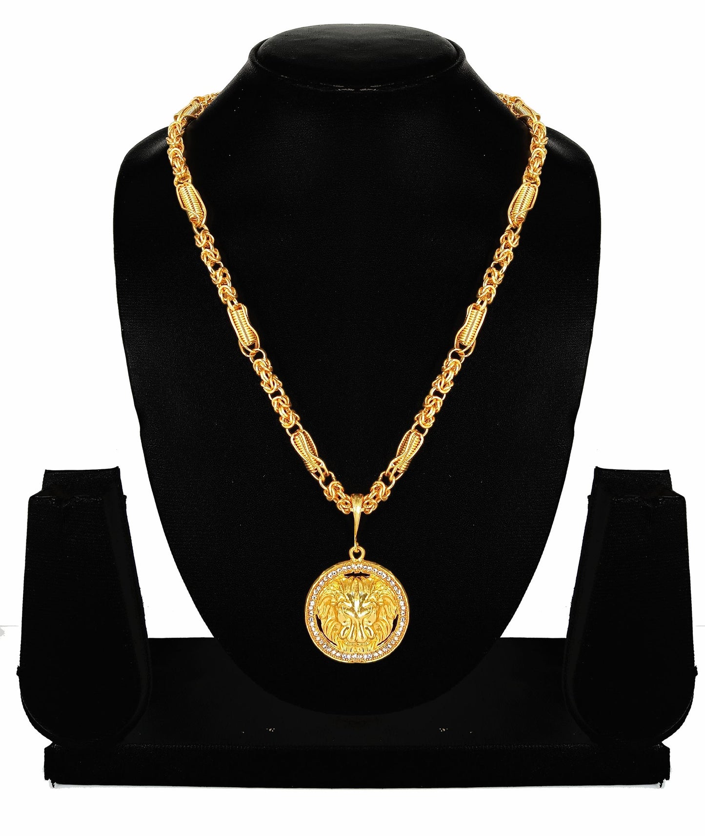 Luxurious Men’s Gold Plated Pendant with Chain Vol 5 – Stylish Fashion Jewelry | NISHU Superstores