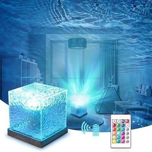 Rotating Water Ripple Night Light Aura Lamp – Soothing Ambient Lighting | NISHU Superstores