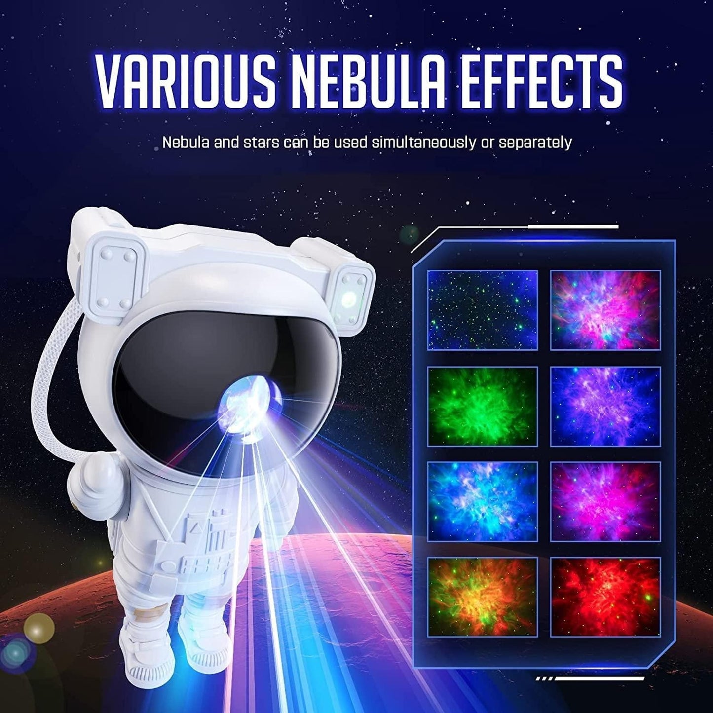 Astronaut Galaxy Projector – 360° Magnetic Head Rotation with Remote Control | NISHU Superstores