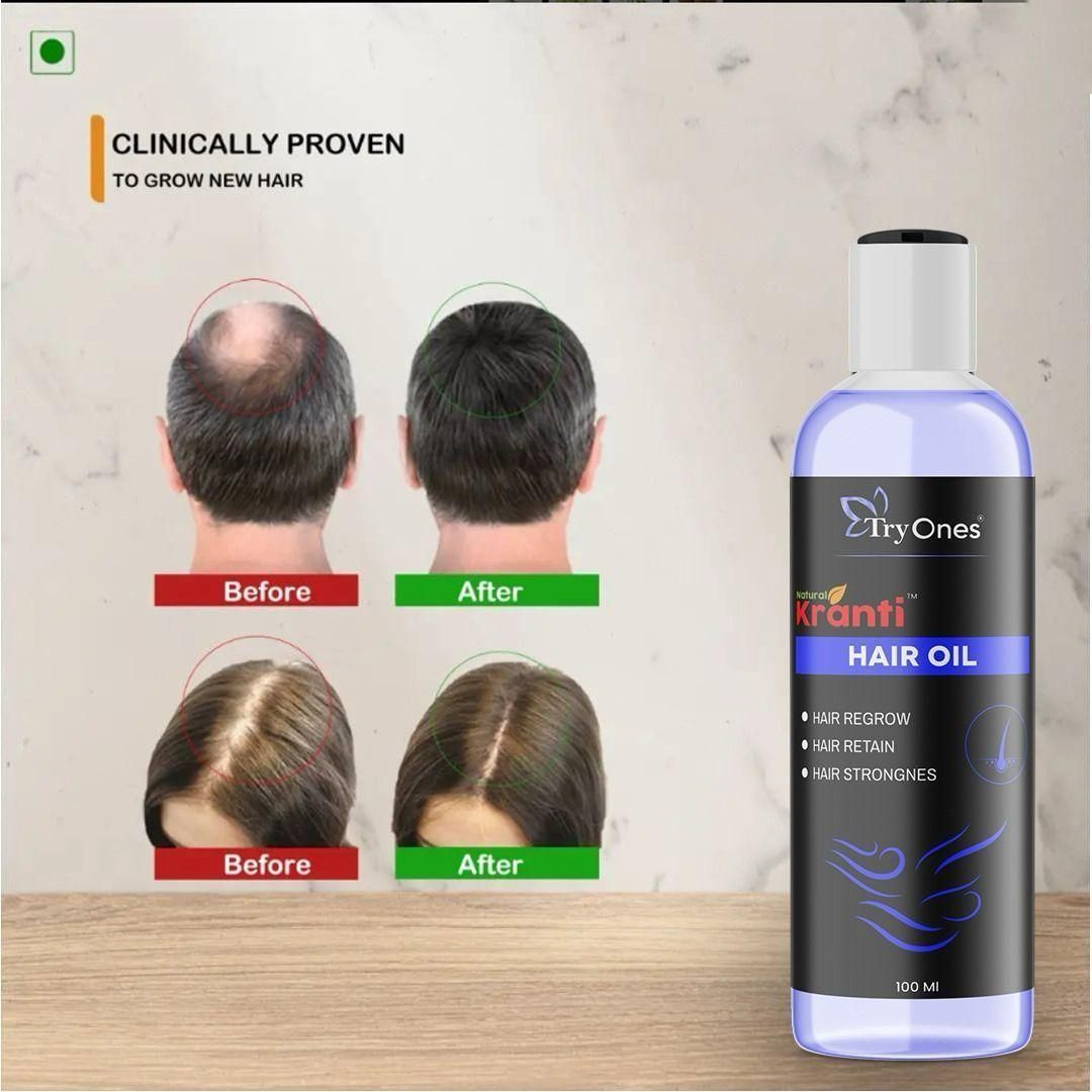 TryOnes Natural Kranti Hair Oil 100ml (Pack of 2) – Ayurvedic Hair Growth & Scalp Care | NISHU Superstores