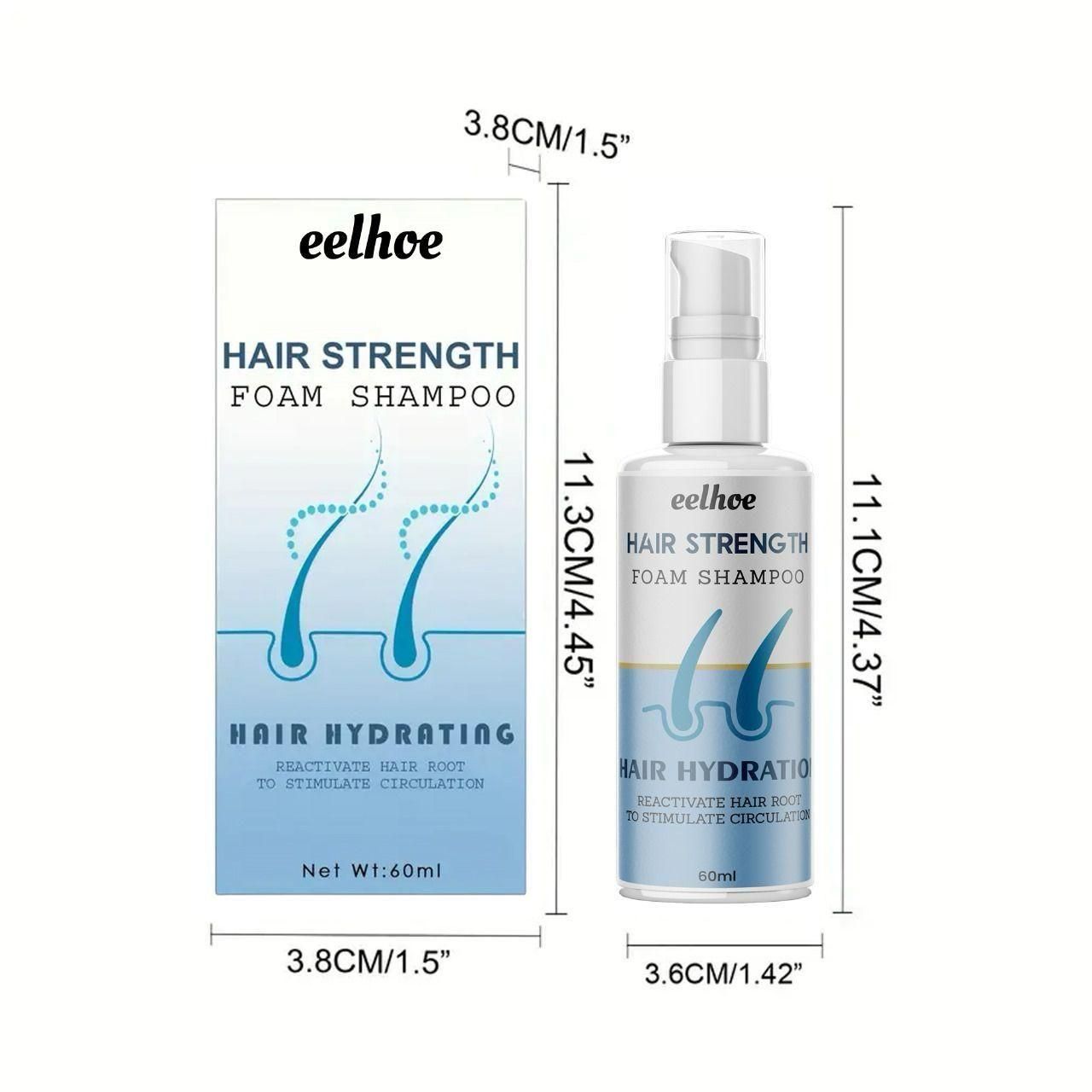Hair Strength Foam Shampoo 60ml (Pack of 2) – Moisturizing & Nourishing Care for Hair & Scalp | NISHU Superstores