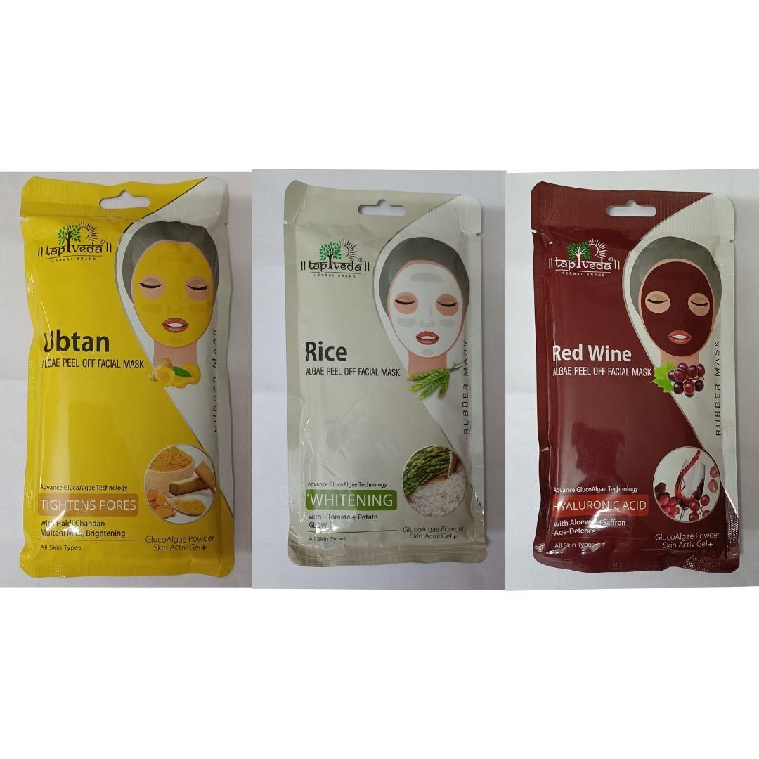 Ubtan Algae Peel Off Mask | Remove Tan & Glow (Pack of 3) | NISHU Superstores