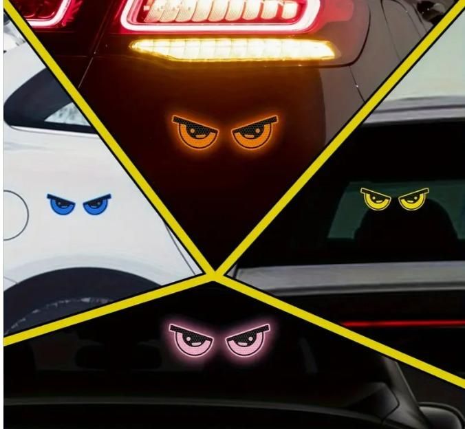 Monster Eyes Reflective Car Stickers (Pack of 2) – 4 Pcs Each | Stylish & Safe – NISHU Superstores