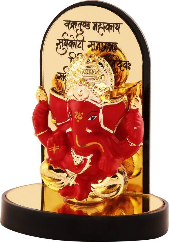 Gold Plated Ganesh Ji Idol Showpiece – 3.25 cm Decorative Statue | NISHU Superstores