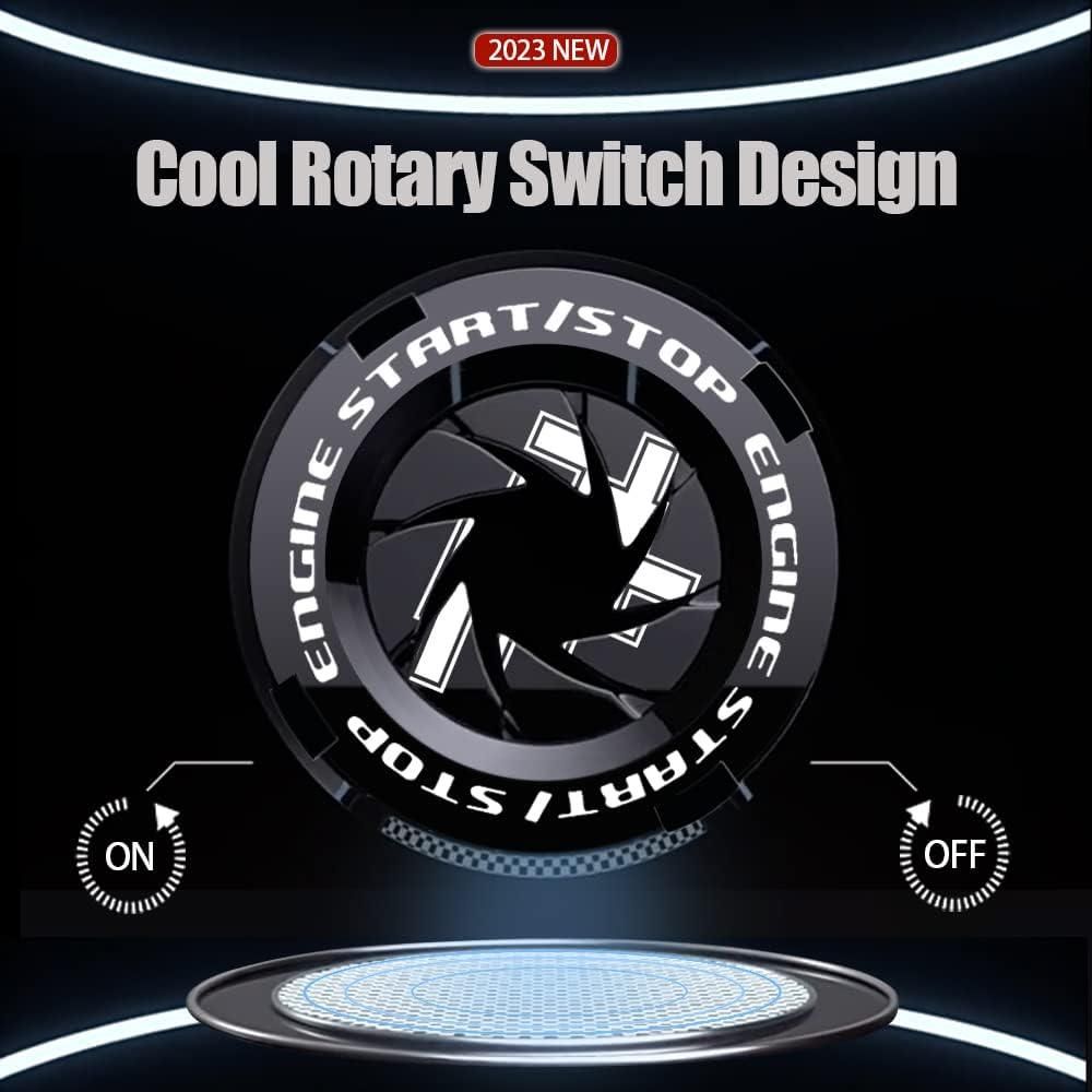 Rotary Push Start Stop Button Cover – Stylish Car Ignition Protector | NISHU Superstores