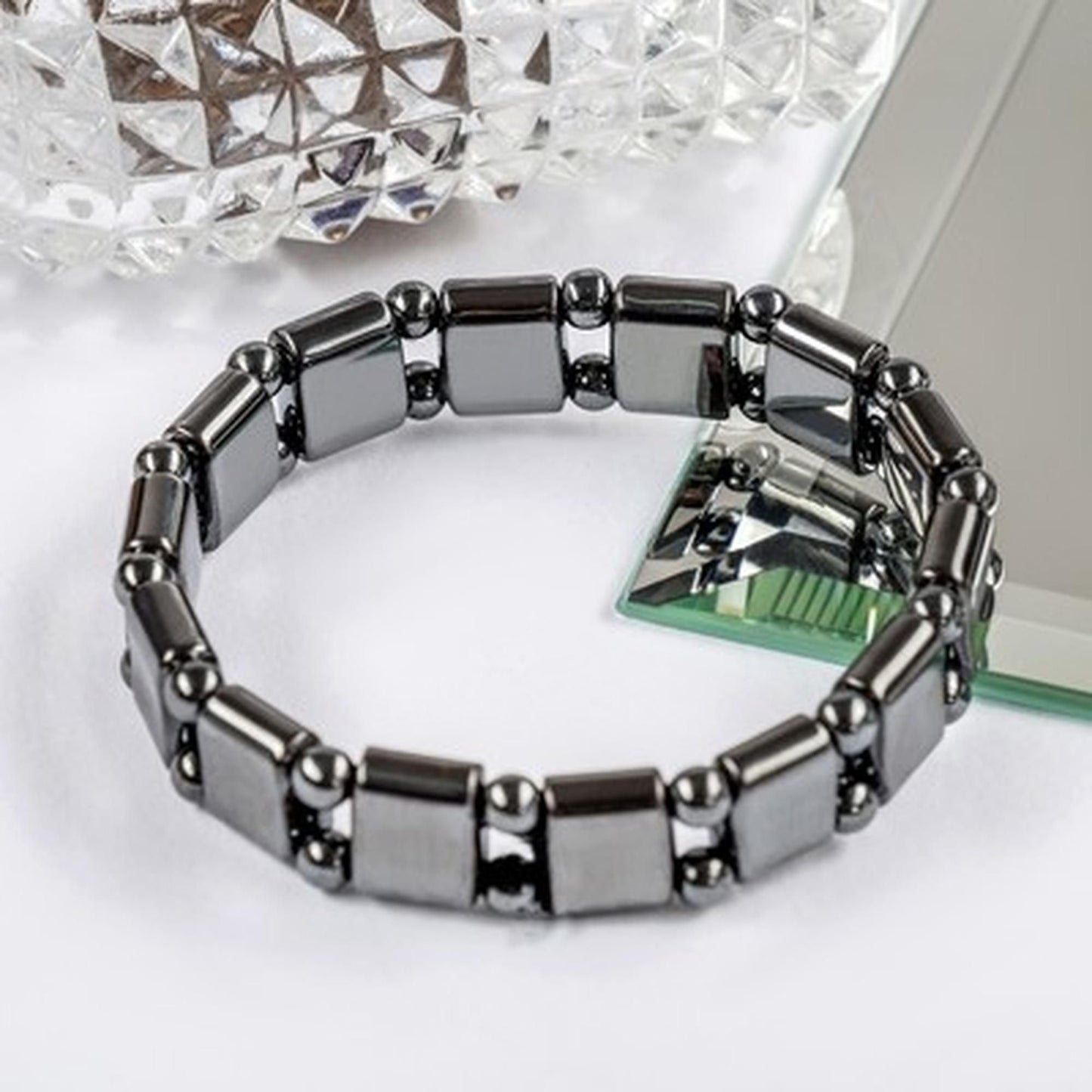 Magnetic Sugar Control Bracelet – Unisex Black Stone Therapy | NISHU Superstores