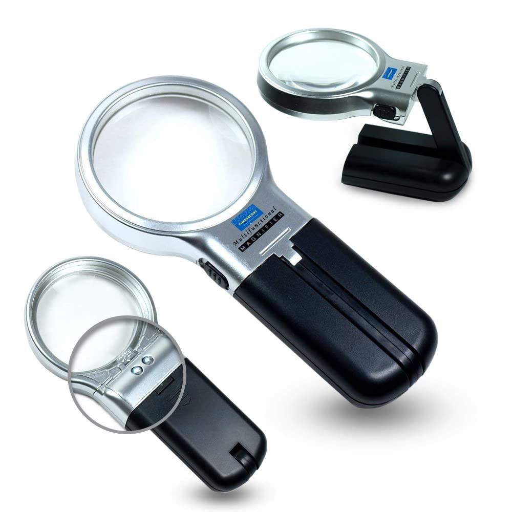 3 in 1 LED Magnifying Glass – Portable Handheld Lens | NISHU Superstores