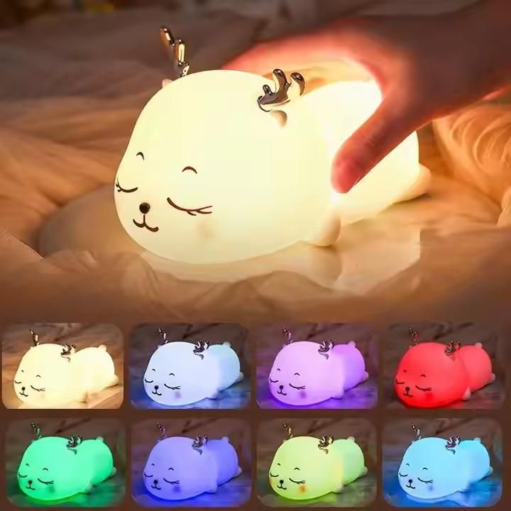 Silicon Snoring Cat Night Light – Soft Touch LED Lamp for Kids & Bedroom | NISHU Superstores