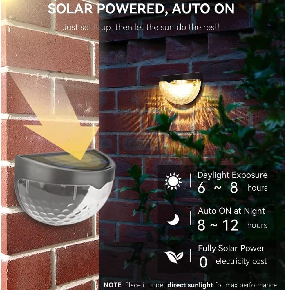 Solar Fence Lights (Pack of 4) – Energy Efficient Outdoor Lighting | NISHU Superstores