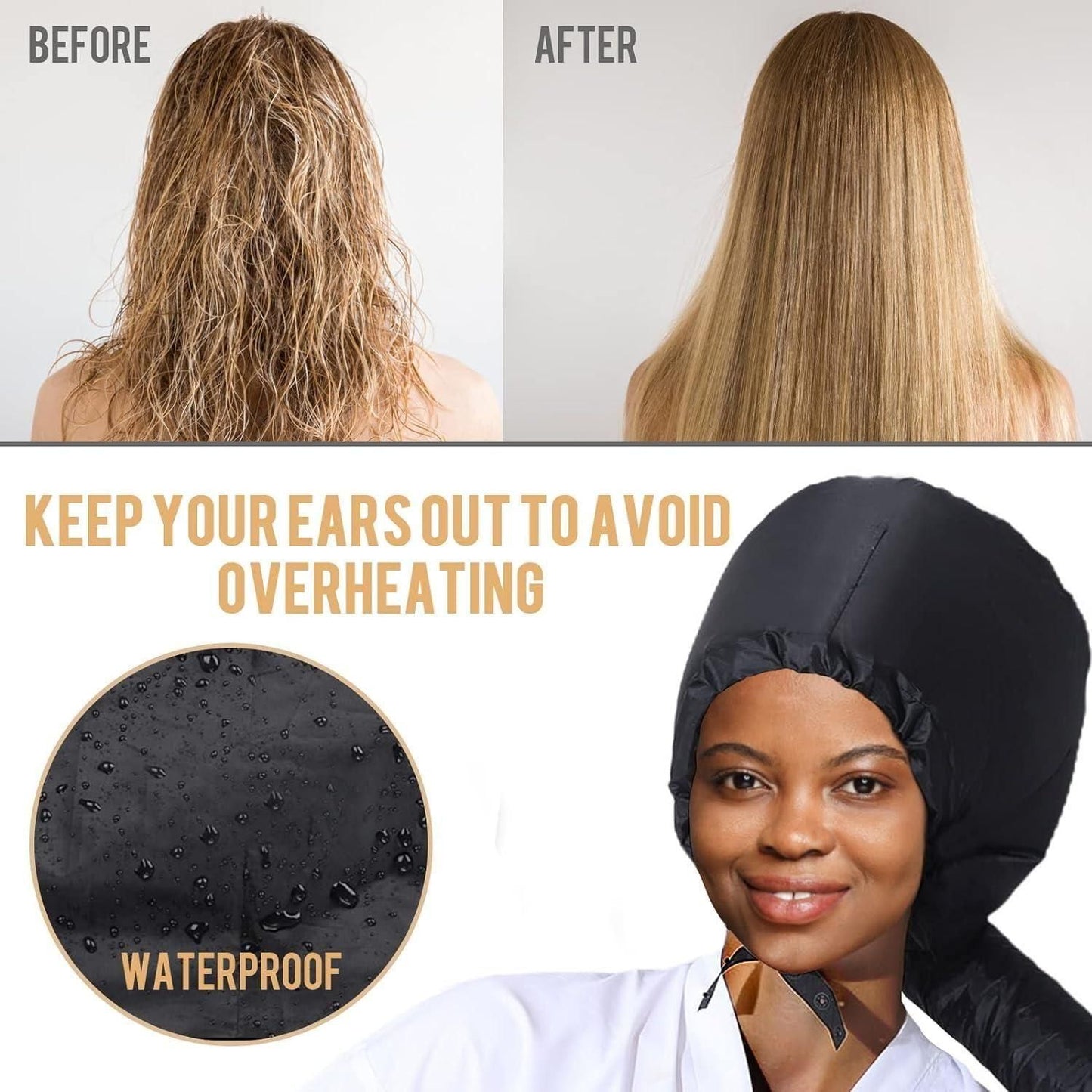 Hooded Hair Dryer Diffuser Cap for Curly Hair – Fast Drying & Frizz Control | NISHU Superstores