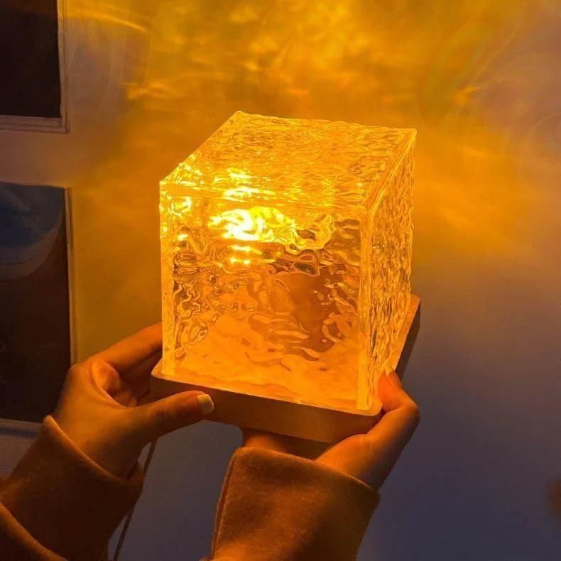 Rotating Water Ripple Night Light Aura Lamp – Soothing Ambient Lighting | NISHU Superstores