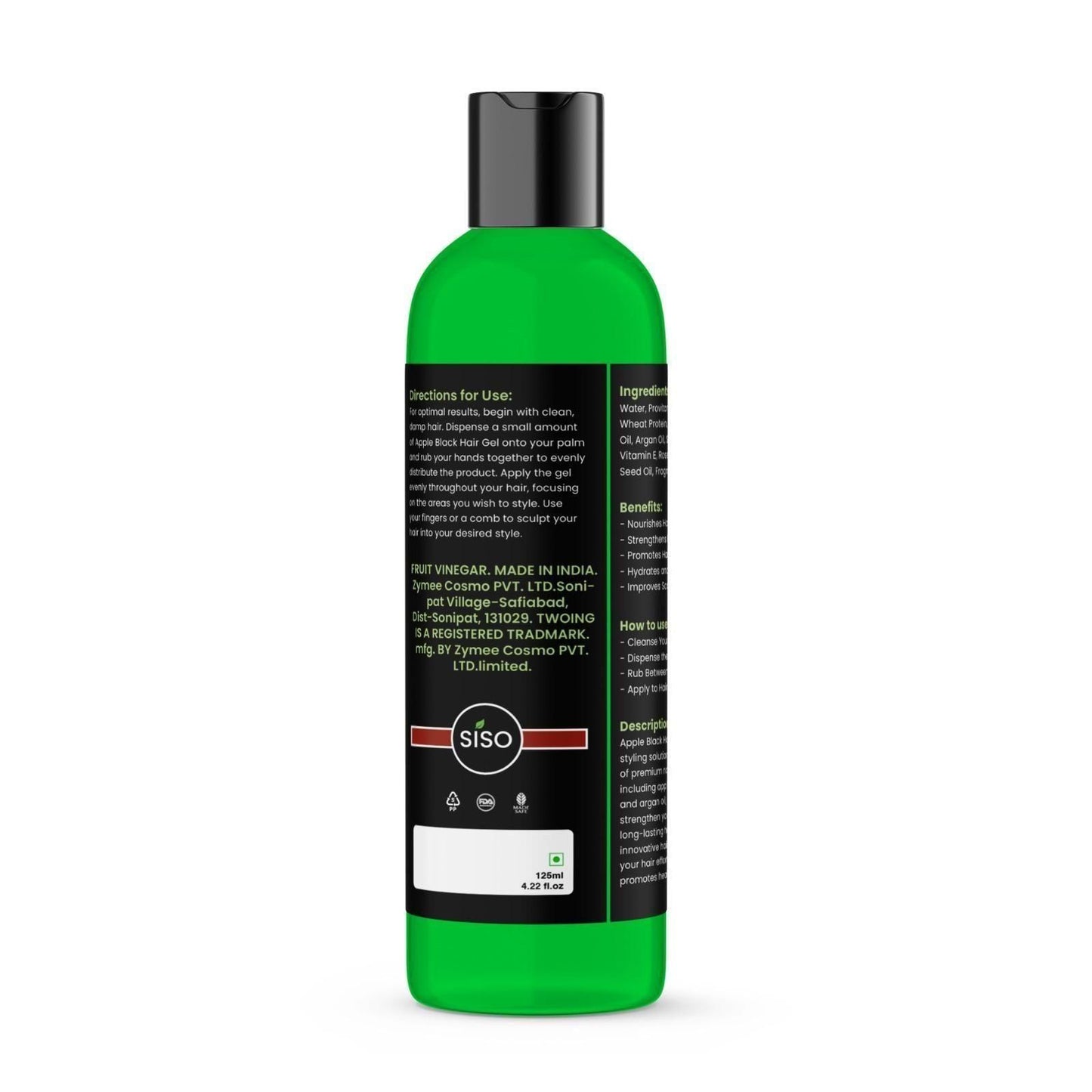 SISO Fruit Vinegar Shampoo 240ml (Pack of 2) – Gentle Cleansing & Hair Nourishment | NISHU Superstores