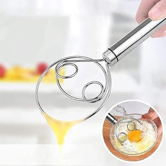 Stainless Steel Danish Dough Whisk (Pack of 2) – Bread Mixer Tool, Dishwasher Safe | NISHU Superstores