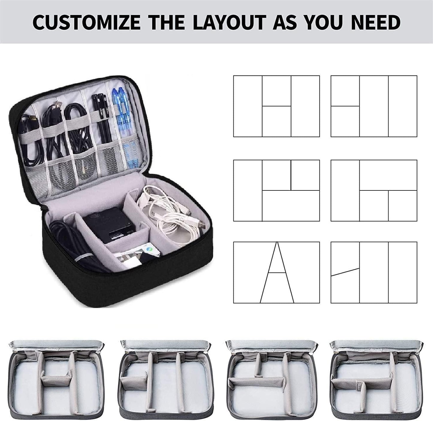 Universal Travel Gadget Organizer Bag – Cable & Charger Storage Case | NISHU Superstores