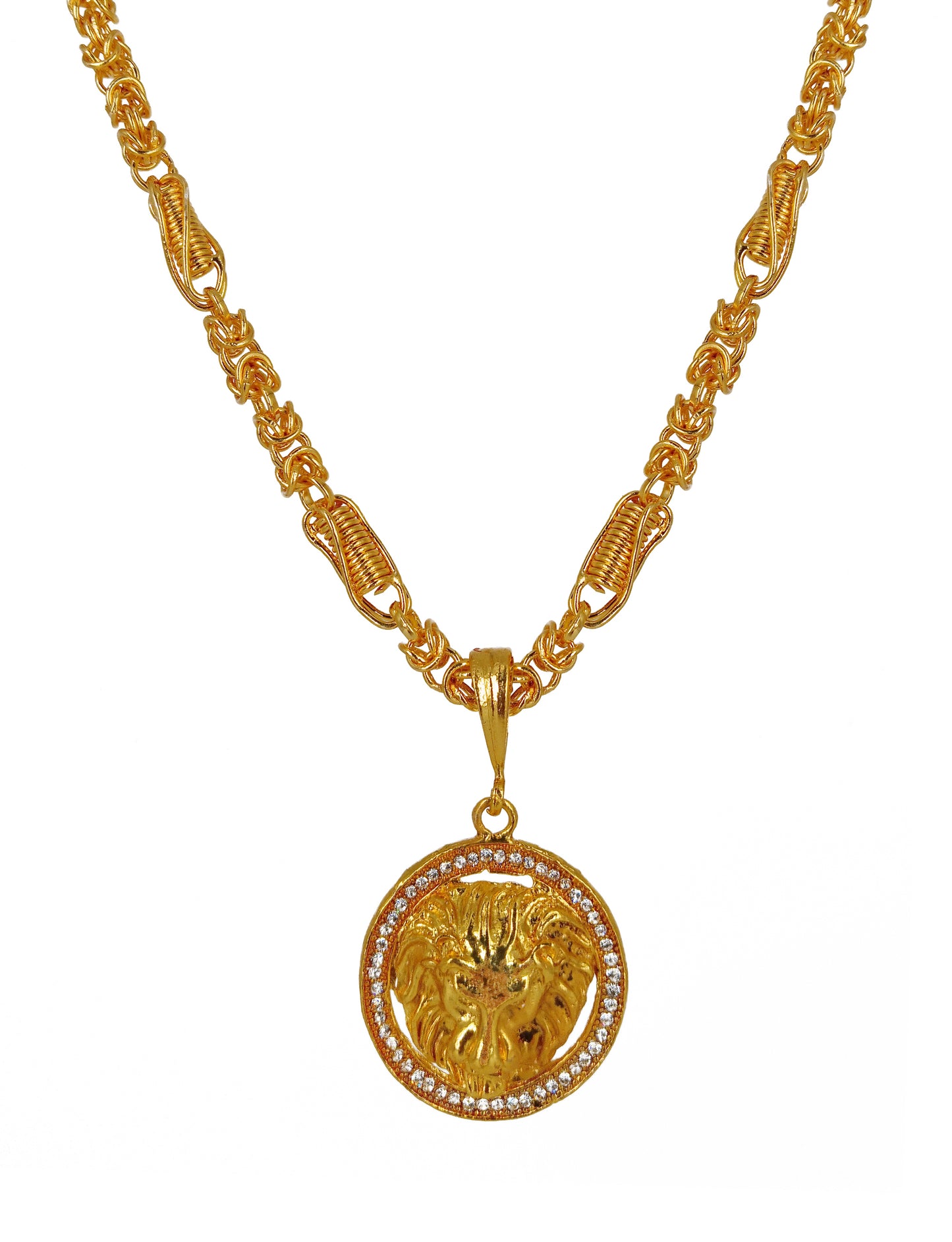 Luxurious Men’s Gold Plated Pendant with Chain Vol 5 – Stylish Fashion Jewelry | NISHU Superstores