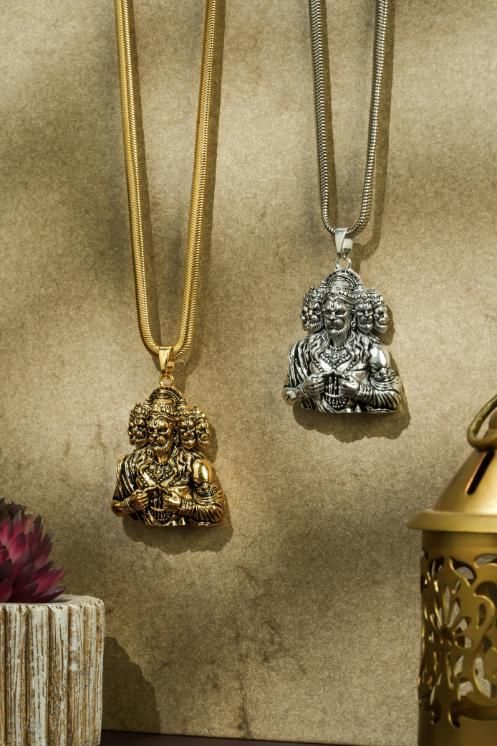 Panchmukhi Hanuman Pendant with Snake Chain – Spiritual Protection Jewelry | NISHU Superstores