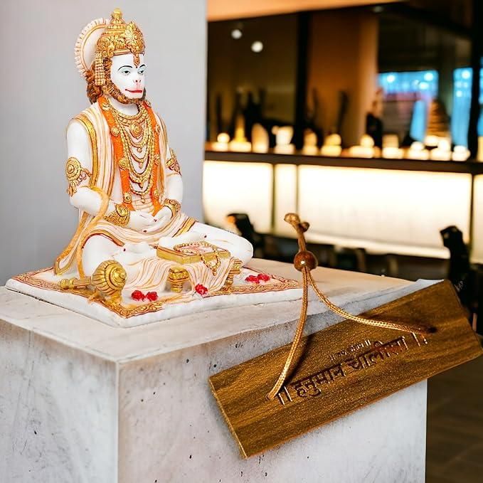 Wooden Hanuman Chalisa Book – Ancient Manuscript Style | Spiritual Gift & Home Temple Collectible | NISHU Superstores
