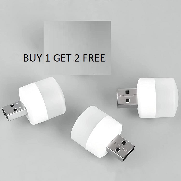 USB LED Night Light Plug-in (White) – Buy 1 Get 2 Free | Soft Glow for Home | NISHU Superstores