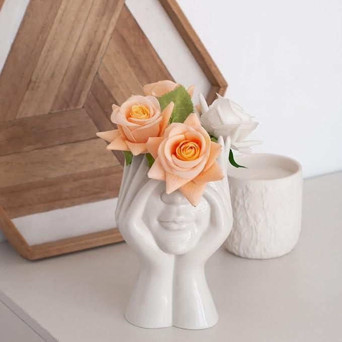 Aesthetic Face Vase – Modern Decorative Flower Pot for Home & Office | NISHU Superstores