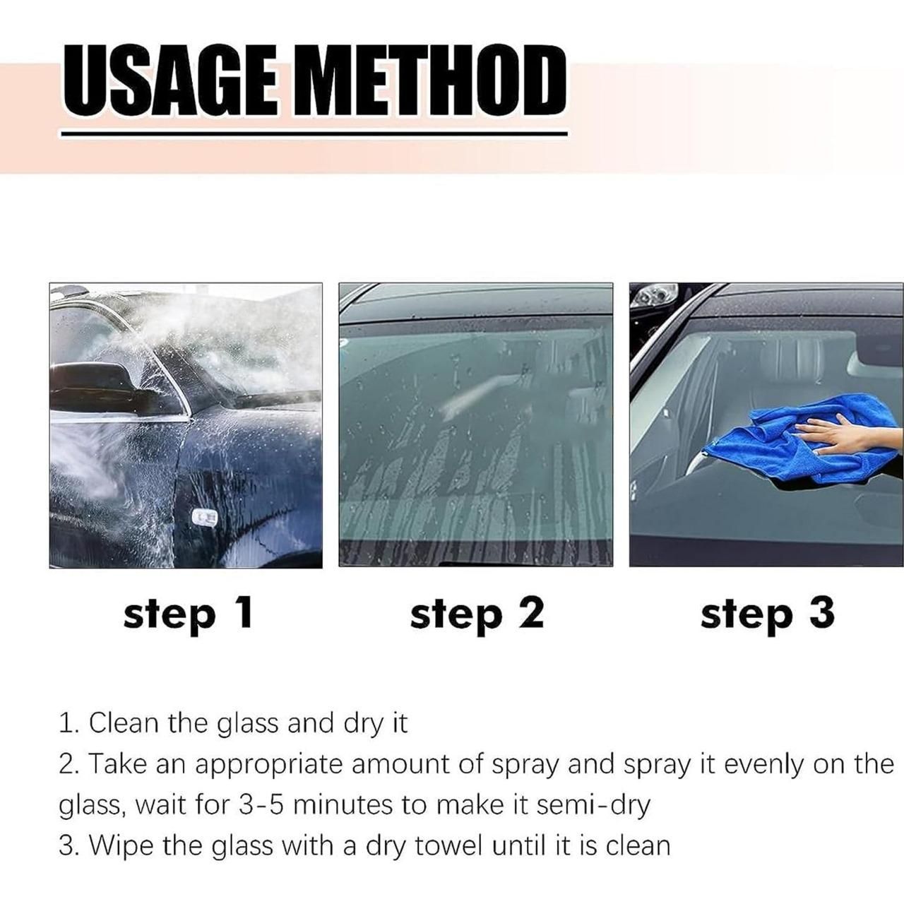 Car Glass Anti-Fog Hydrophobic Coating Spray – 100ml (Pack of 1) | NISHU Superstores
