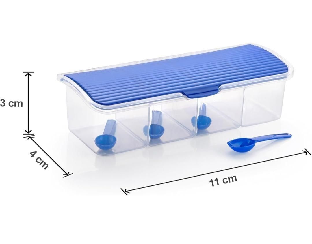 4-in-1 Spice Vault with Measuring Spoons and Airtight Lid (Pack of 2) – Kitchen Storage Organizer | NISHU Superstores