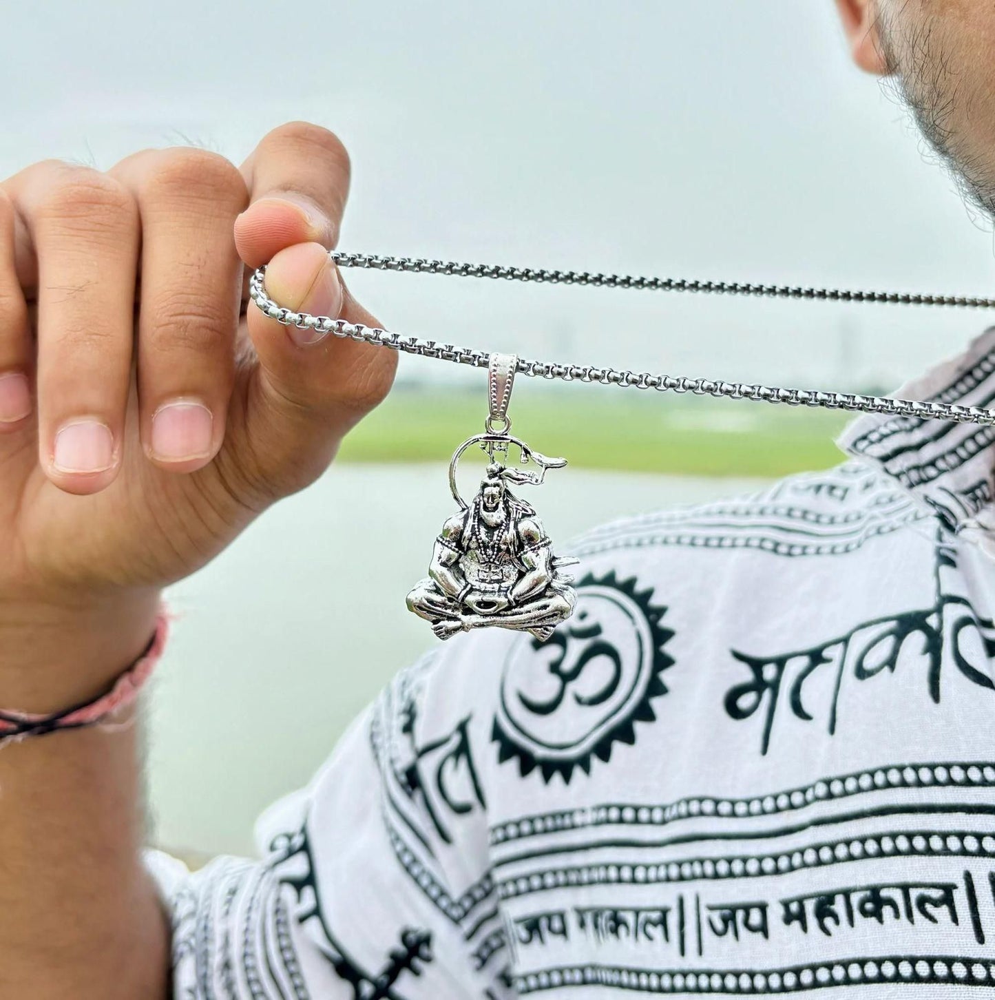 Lord Hanuman Chain with Pendant – Pack of 4 Spiritual Neck Chains | NISHU Superstores