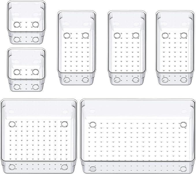 7Pcs Acrylic Drawer Storage Organizer – Clear, Durable & Multi-Purpose | NISHU Superstores