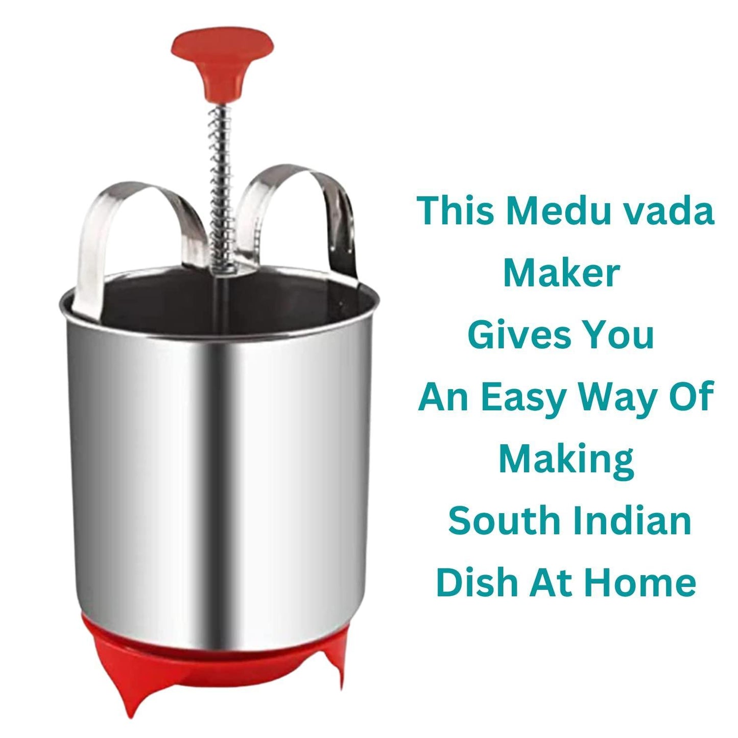 Stainless Steel Medu Vada Maker with Stand – Easy Vada Dispenser Tool | NISHU Superstores