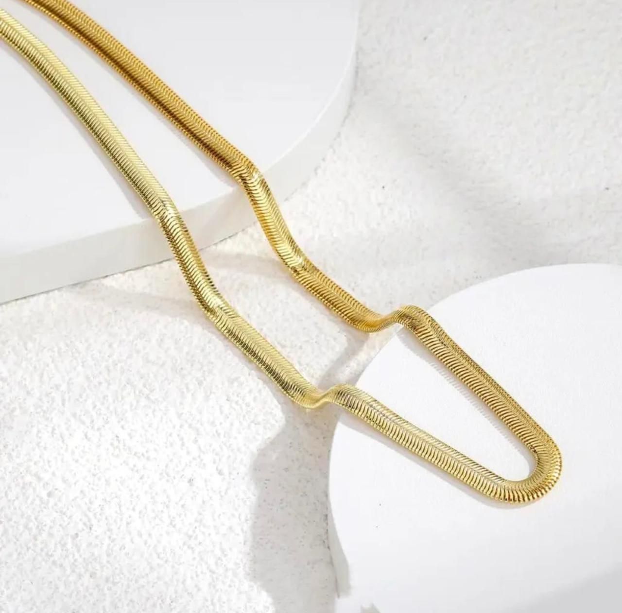 Men's Golden Snake Chain – Stylish & Elegant Neck Accessory | NISHU Superstores