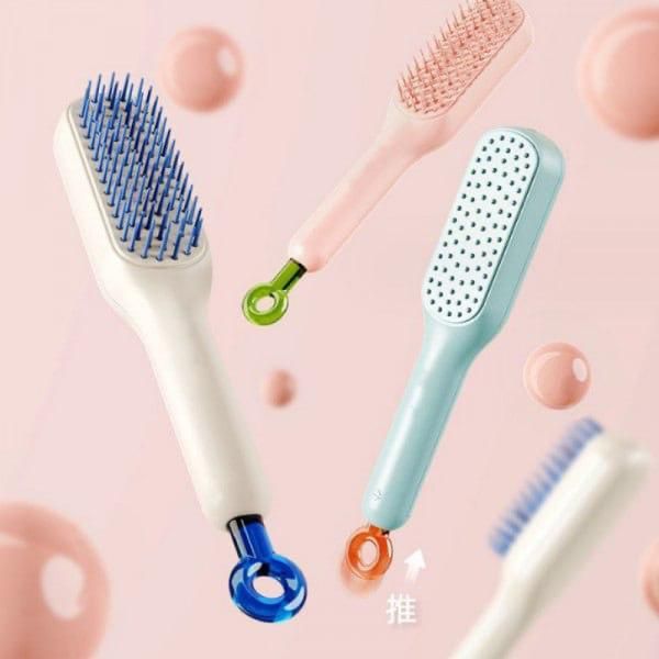 Self-Cleaning Anti-Static Hair Massage Comb – Gentle for Adults & Kids | Pack of 1 | NISHU Superstores