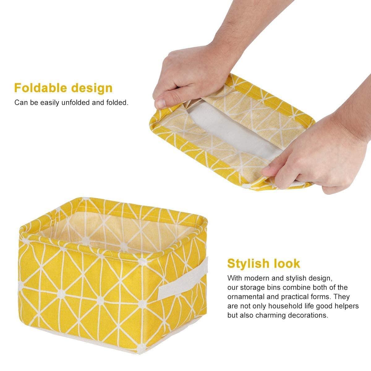 Canvas Fabric Storage Basket with Handle – Foldable & Stylish Organizer | NISHU Superstores