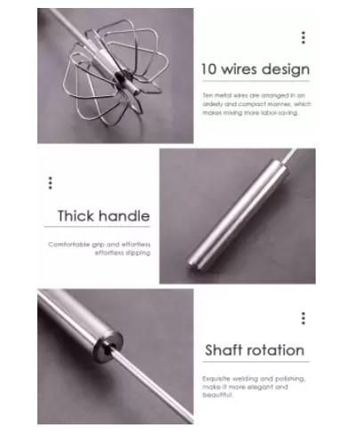 Manual Hand Whisk Mixer – Stainless Steel Egg Beater for Kitchen Use | NISHU Superstores