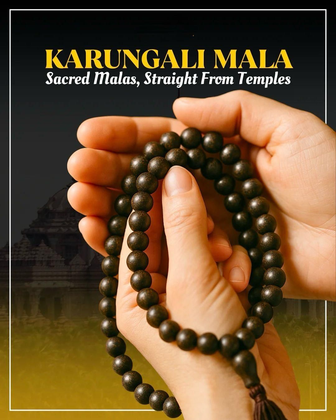 Original Karungali Mala 108 Beads – Ebony Wood | NISHU Superstores