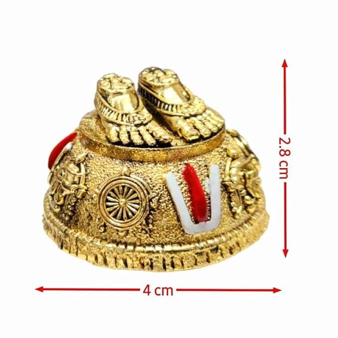 Gold Plated Antique Lord Balaji Charan Paduka – Spiritual Home Décor | NISHU Superstores