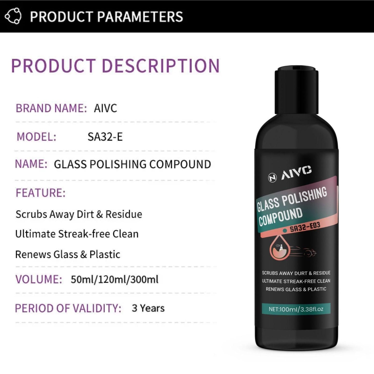 AIVO Glass Polishing Compound (Pack of 2) – Superior Clarity & Shine | NISHU Superstores