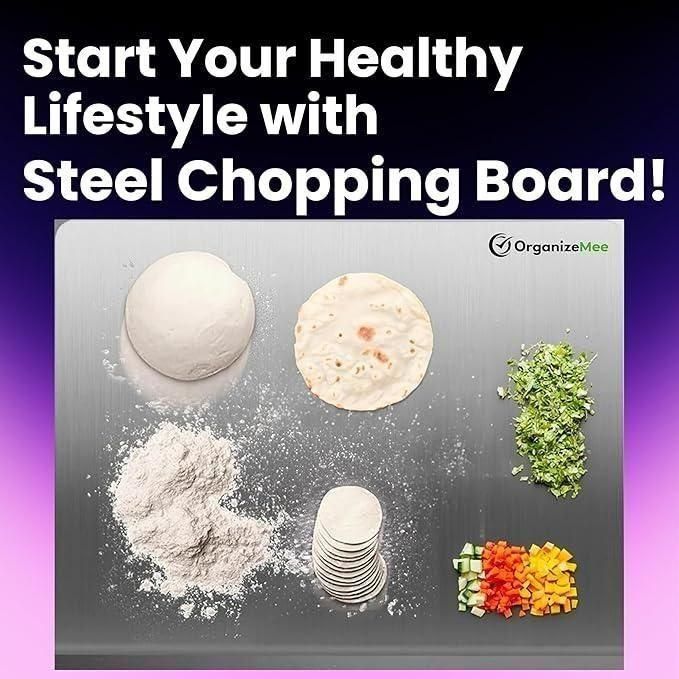 Stainless Steel Chopping Board – Durable Kitchen Cutting Board 35x31cm | NISHU Superstores