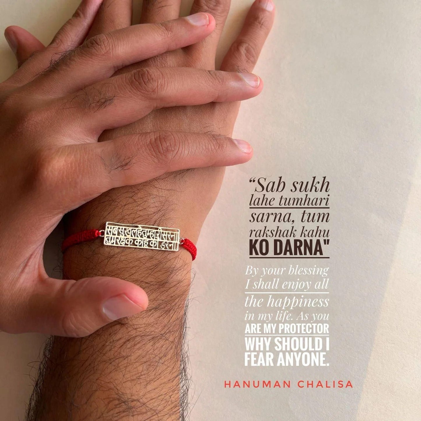 Hanuman Chalisa Protection Silver Plated Bracelet | NISHU Superstores